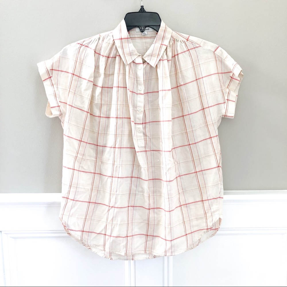 NWT Madewell Central Fine Plaid Popover Shirt - Picture 3 of 4